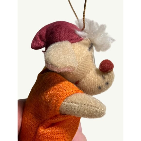 Walt Disney Cinderella Plush Stuffed Jaq Mouse Christmas Ornament Vintage - Picture 7 of 8